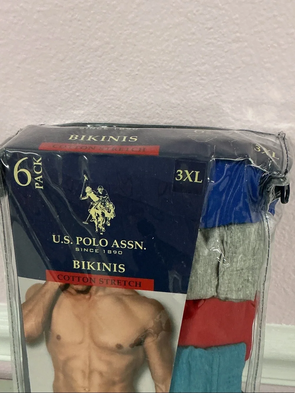 U.S. Polo Assn. Men's Bikini Briefs Pack Blue, Red Gray, Teal, Dark Gray nwb 3Xl